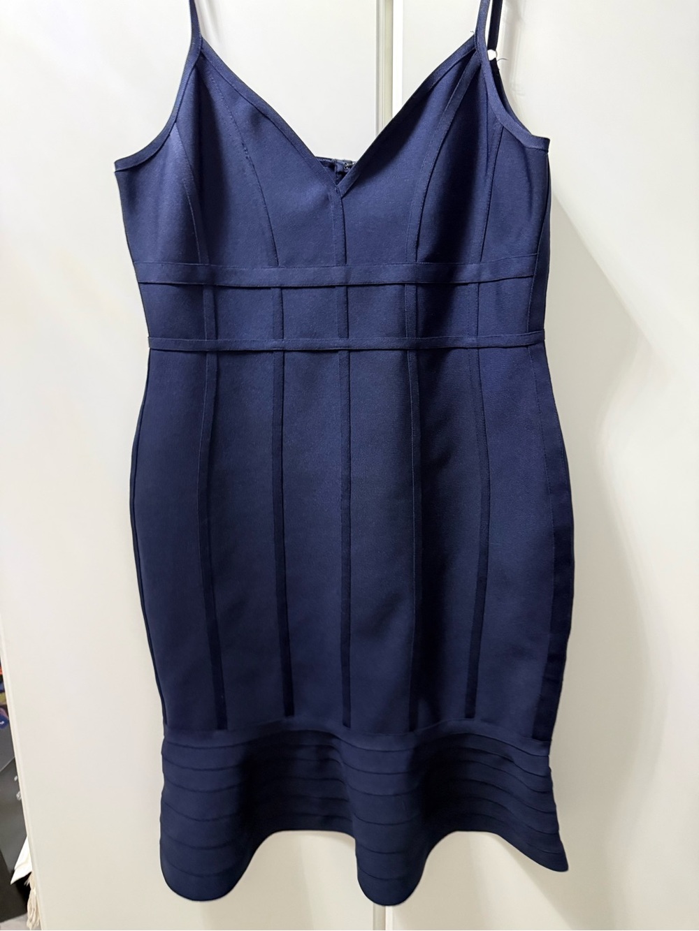 Navy Bodycon Spaghetti-Strap Dress - Venus
